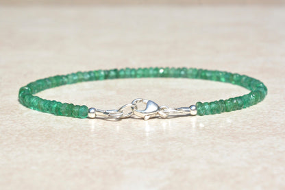 May Birthstone Zambian Emerald Bracelet