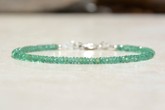 May Birthstone Zambian Emerald Bracelet