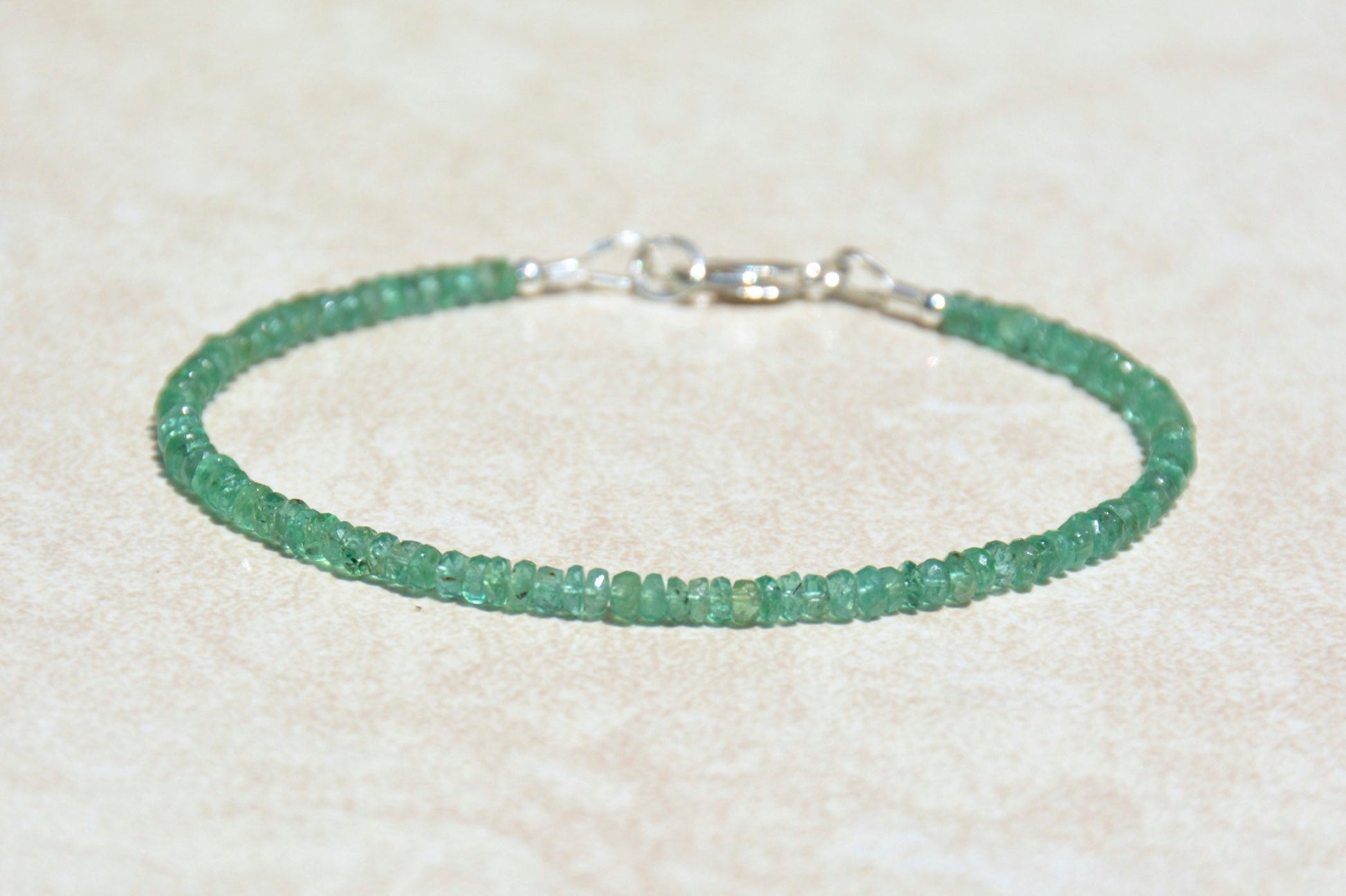 May Birthstone Zambian Emerald Bracelet