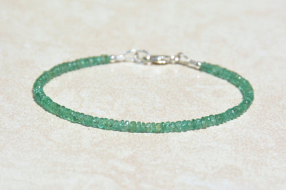 May Birthstone Zambian Emerald Bracelet