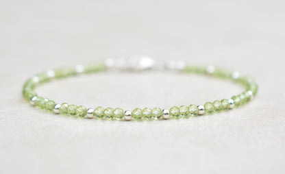 Peridot Beaded Gemstone Bracelet