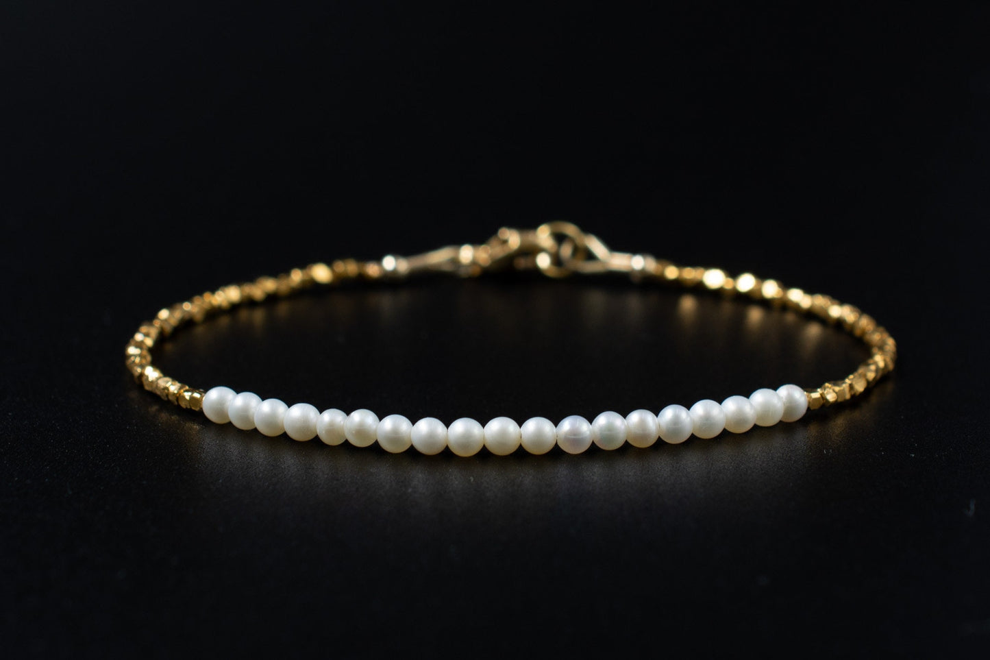 Gold Vermeil & Freshwater Pearl Bead Bracelet