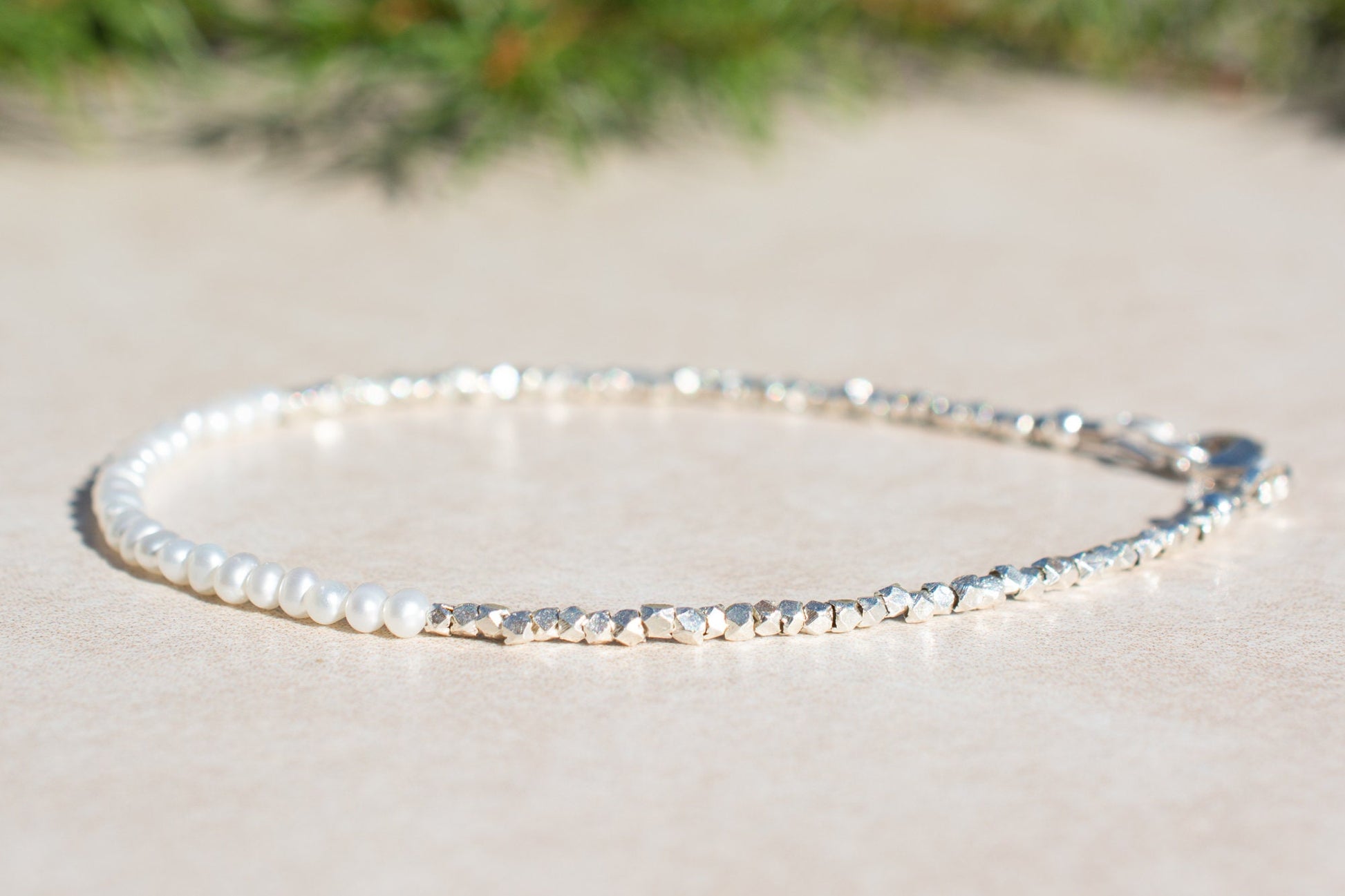 Freshwater Pearl & Silver Bracelet