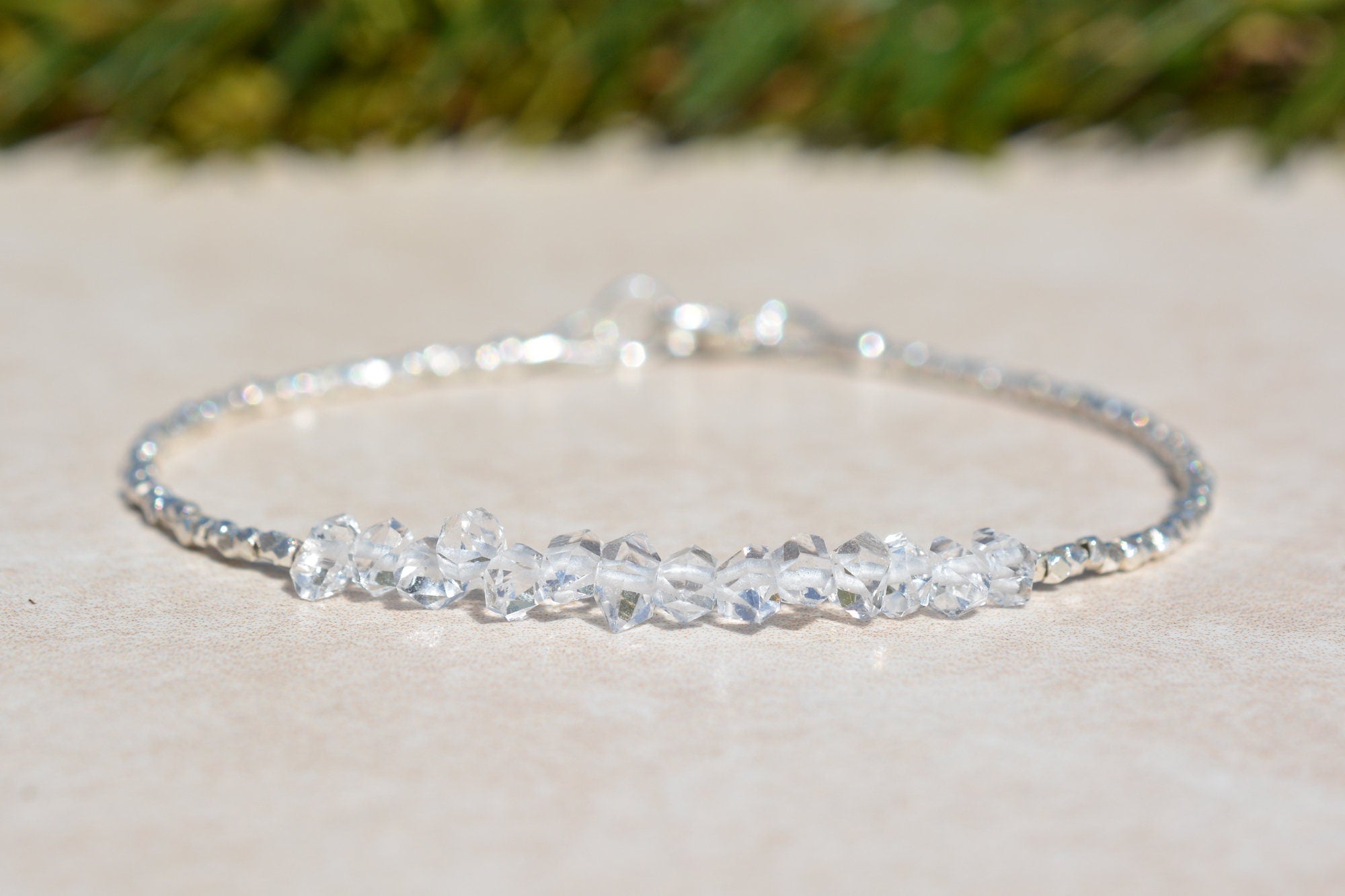 Spinel & Herkimer Diamond Bracelet – shopcrystalsky