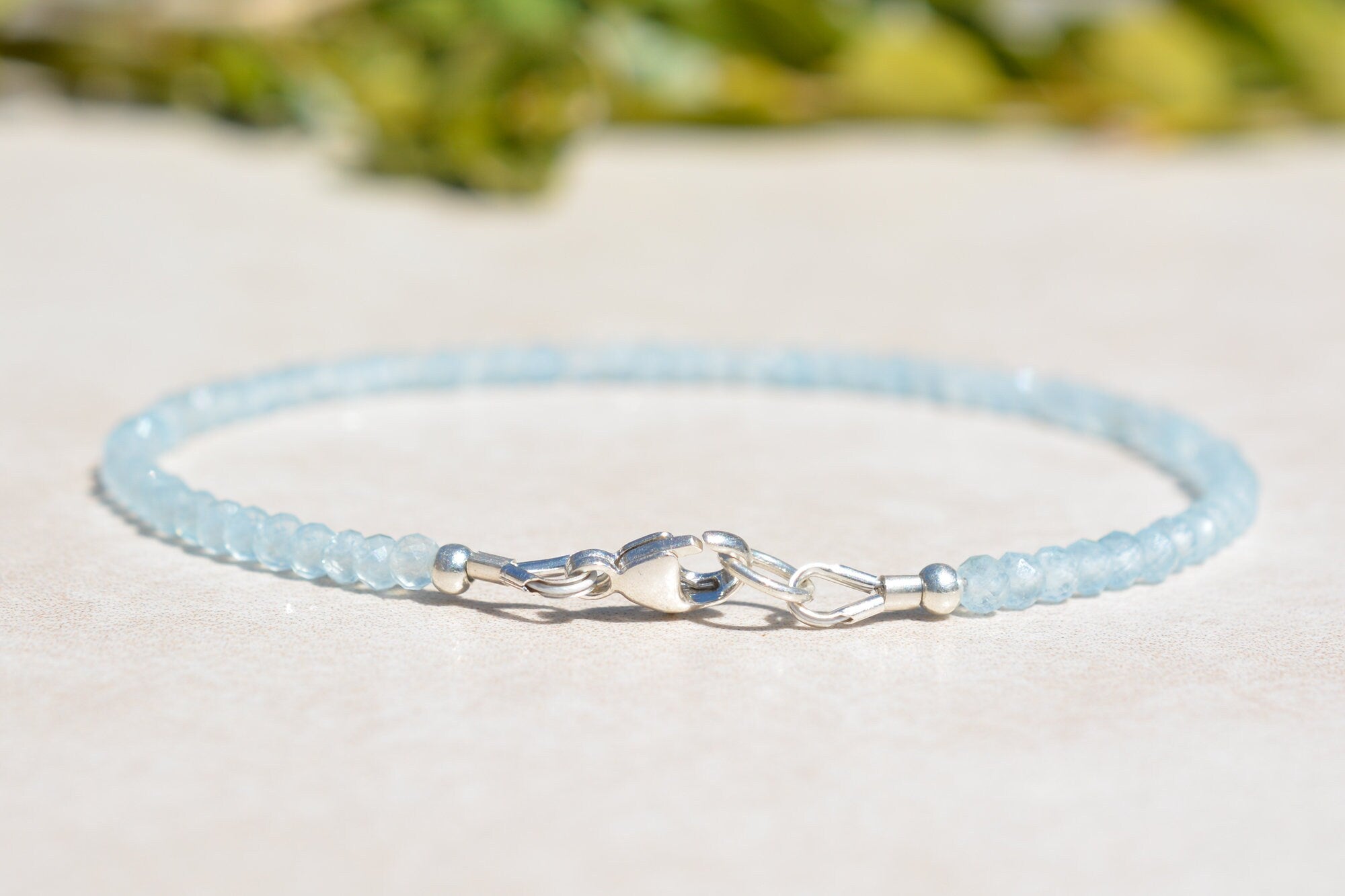 Buy March Birthstone Healing Bracelet In Aquamarine and Howlite Online  India | FOURSEVEN